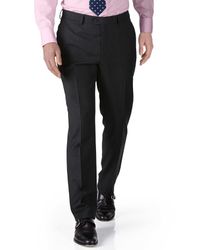 Charcoal Extra Slim Fit Twill Business Suit Trousers Size W28 L38 by - Charles Tyrwhitt - Modalova