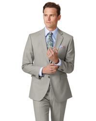 Light Slim Fit Twill Business Suit Wool Jacket Size 38 Short by - Charles Tyrwhitt - Modalova