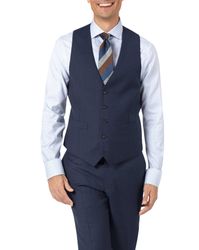 Mid Adjustable Fit Twill Business Suit Wool Waistcoat Size w36 by - Charles Tyrwhitt - Modalova
