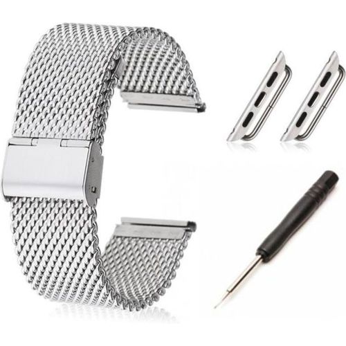 Bracelet en acier + kit d'installation avec attaches pour Apple Watch 38mm - COQUEDISCOUNT - modalova