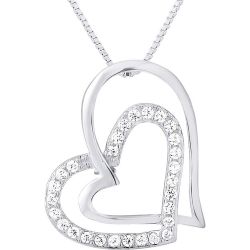 Pendentif Coeurs Joaillerie livré avec Chaîne - 925 - COEURS CROISES - LOVA - LOLA VAN DER KEEN - Modalova