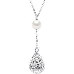 Collier Goutte Cristal et Véritable Perle de Culture - ARGENT 925 - LOVA PERLA - LOVA - LOLA VAN DER KEEN - Modalova