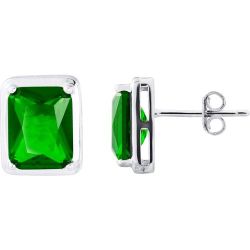 Boucles d'Oreilles Joaillerie Cristal EMERAUDE - ARGENT 925 - GARLAND - LOVA - LOLA VAN DER KEEN - Modalova