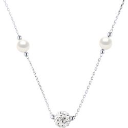 Collier Sphère Cristal, 4 Véritables Perles de Culture - ARGENT 925 - LOVA PERLA - LOVA - LOLA VAN DER KEEN - Modalova