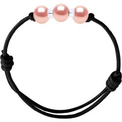 Bracelet Cordon réglable - 3 Véritables Perles de Culture Rondes 9-10 mm - ARGENT 925 - YOU ME WE - PERLINSTINCT - Modalova