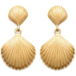 Boucles d'oreilles pendantes plaqué or COQUILLAGE - Bijoux Privés Discovery - BIJOUX PRIVES DISCOVERY - Modalova