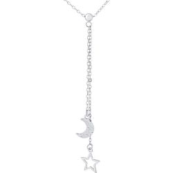 Collier Cravate Joaillerie - ARGENT 925 - STAR and MOON - LOVA - LOLA VAN DER KEEN - Modalova