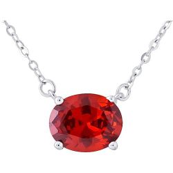 Collier Solitaire serti 4 Griffes - ARGENT 925 - PASSION BRULANTE - LOVA - LOLA VAN DER KEEN - Modalova
