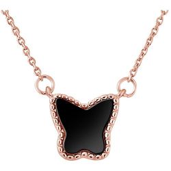 Collier Papillon Prestige avec Chaine Plaquée Or Rose - BUTTERFLY - LOVA - LOLA VAN DER KEEN - Modalova