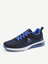 Semelle de coussin d'air en tissu tricotés Soft chaussures de course décontractées à lacets - Newchic - Modalova