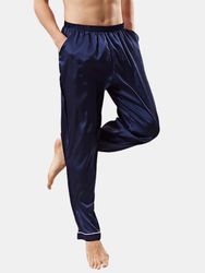 Bas de pyjama ample en fausse soie lisse et mince Pantalon confortable pour la maison - Newchic - Modalova