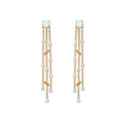 BOUCLES D'OREILLES Swarovski 5535791 - Boucles d'oreilles Chaînes Strass et perle transparente - 3 suisses - Modalova