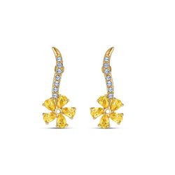 Promo : BOUCLES D'OREILLES 5535796 - Boucles d'oreilles Métal Doré Fleur Strass - Swarovski - Modalova