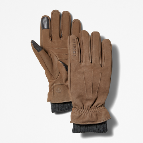 Gants en cuir à poignets côtelés en marron clair, , marron, Taille: L - Timberland - Modalova