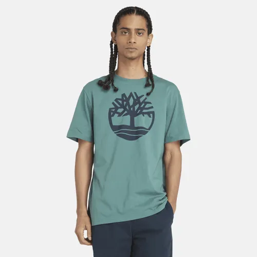 T-shirt à logo arbre Kennebec River en bleu sarcelle, , bleu sarcelle, Taille: L - Timberland - Modalova