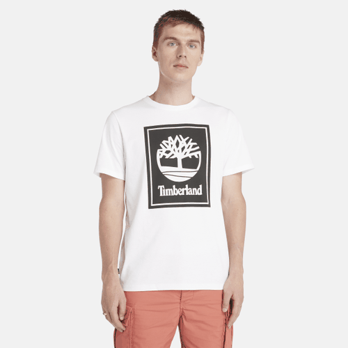 T-shirt à logo bloc en blanc, , blanc, Taille: L - Timberland - Modalova