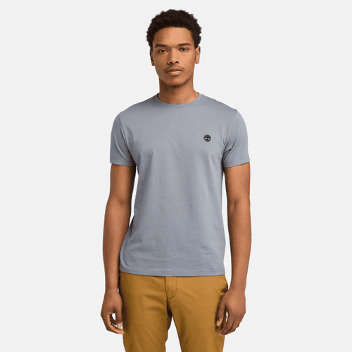 T-shirt à manches courtes et logo sur la poitrine Oyster River (Slim) en gris, , gris, Taille: 3XL - Timberland - Modalova