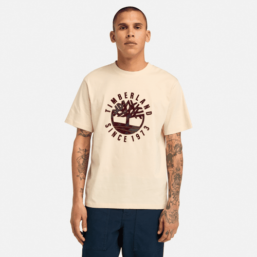 T-shirt à motif Holiday en beige, , beige, Taille: 3XL - Timberland - Modalova