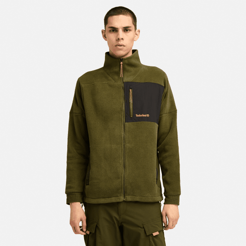 Polaire zippée en mélange de matières Polartec en vert, , vert, Taille: M - Timberland - Modalova