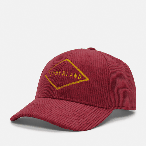 Casquette en velours côtelé unisexe en rouge foncé, rouge - Timberland - Modalova