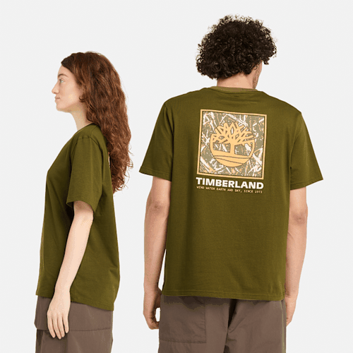 T-shirt à manches courtes Stack Camo unisexe en vert, vert, Taille: 3XL - Timberland - Modalova