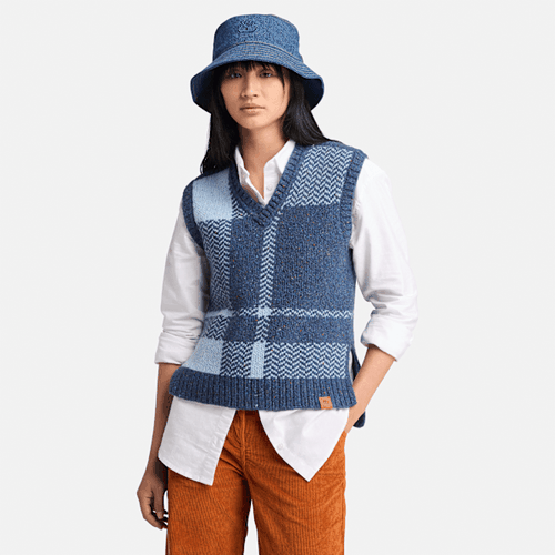 Veste sans manches en laine mélangée en bleu foncé, , bleu, Taille: L - Timberland - Modalova