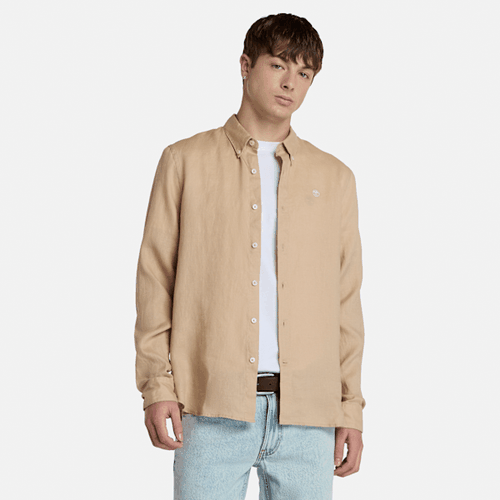 Chemise en lin Mill Brook en beige, , beige, Taille: 3XL - Timberland - Modalova
