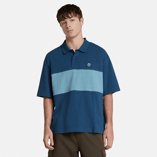 Polo de rugby color-block en bleu foncé, , bleu, Taille: 3XL - Timberland - Modalova