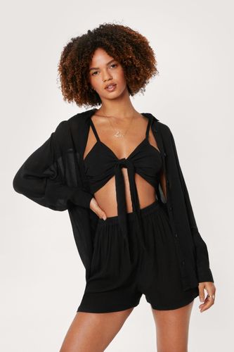 Ensemble De Plage 3 Pièces Chemise Brassière Et Short Assorti - - 38 - Nasty Gal - Modalova
