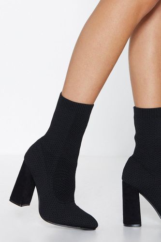 Bottines Chaussettes En Mesh À Talon Carré - - 38 - Nasty Gal - Modalova