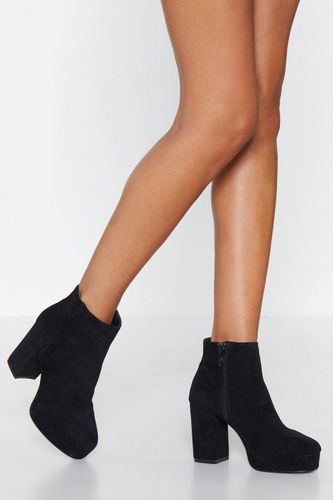 Bottines En Suédine À Plateforme - - 41 - Nasty Gal - Modalova