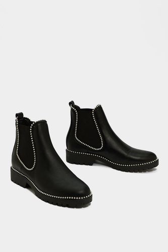 Bottines Chelsea En Similicuir À Détails Cloutés - - 36 - Nasty Gal - Modalova