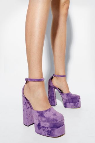 Chaussures À Talon Plateforme Effet Velours - - 36 - Nasty Gal - Modalova