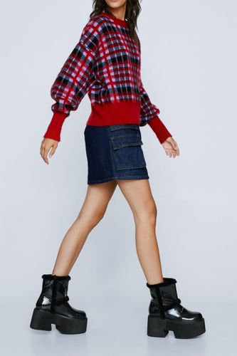 Bottines Chaussettes En Faux Mouton À Talon Plateforme - - 36 - Nasty Gal - Modalova