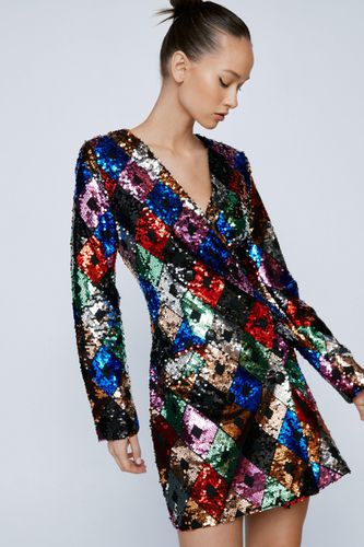 Dressing Gown Blazer Premium En Sequins - - 36 - Nasty Gal - Modalova