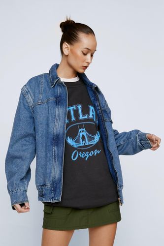 Veste En Jean À Manches Détachables - - S - Nasty Gal - Modalova