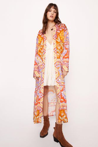 Kimono Long Imprimé Cachemire - - 32 - Nasty Gal - Modalova