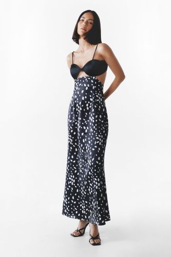 Dressing Gown Satinée À Découpe Et Pois - - 32 - Nasty Gal - Modalova