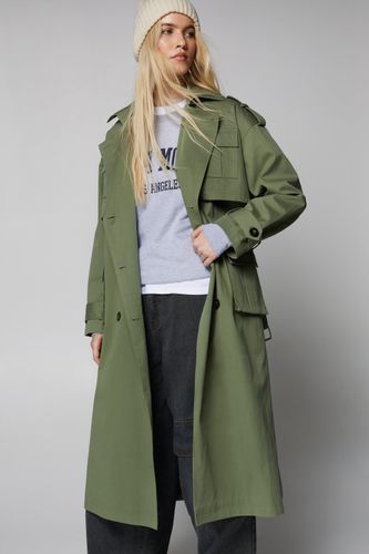 Trench Coat Premium À Capuche - - 32 - Nasty Gal - Modalova