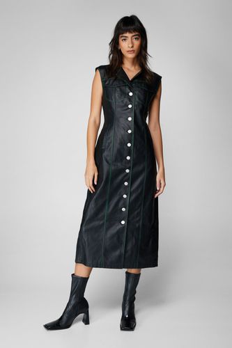 Dressing Gown Mi-Longue En Similicuir Premium - - 32 - Nasty Gal - Modalova