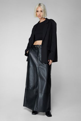 Faux Leather Bonded Tailored Maxi Skirt - - 36 - Nasty Gal - Modalova