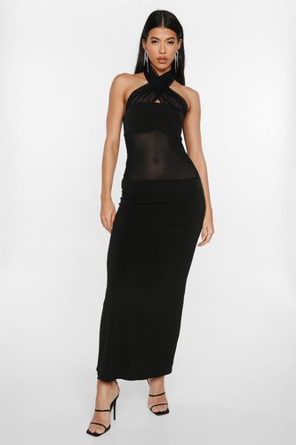 Mesh Bow Detail Maxi Dress - - 36 - Nasty Gal - Modalova