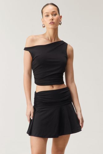 Premium Slinky Fold Over Mini Skirt - - 44 - Nasty Gal - Modalova