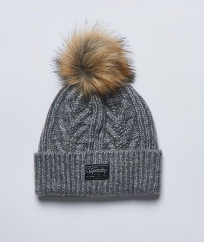 Damen Luxuriöse Beaniemütze mit Zopfmuster - Größe: One Größe - Superdry - Modalova
