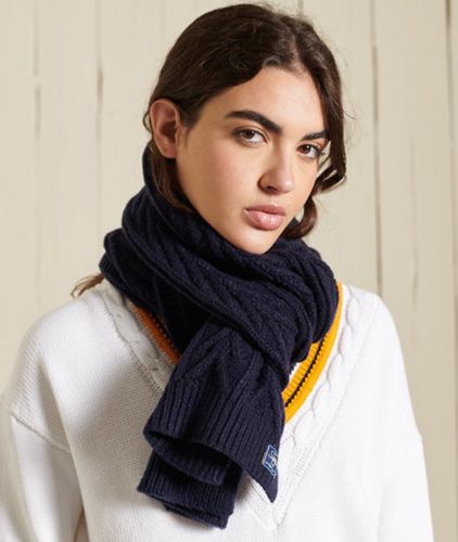 Damen Luxuriöser Schal mit Zopfmuster - Größe: One Größe - Superdry - Modalova