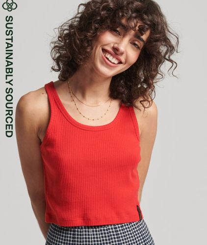 Débardeur Court Côtelé Vintage en Coton bio Taille: 42 - Superdry - Modalova