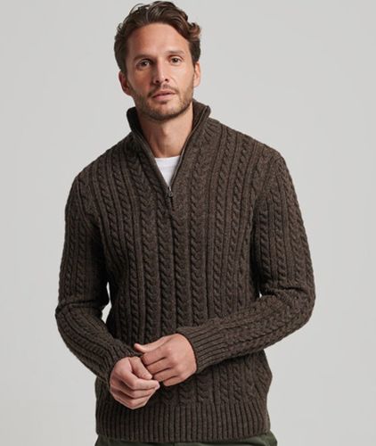 Pull en Maille Torsadée à col Camionneur Vintage Jacob Taille: XL - Superdry - Modalova