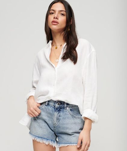 Chemise Boyfriend Décontractée en lin Taille: 42 - Superdry - Modalova