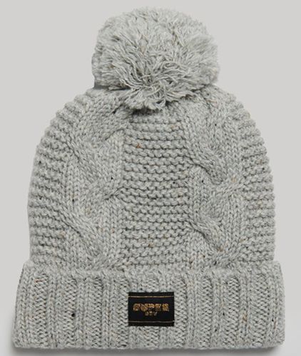 Damen Strickmütze mit Zopfmuster - Größe: One Größe - Superdry - Modalova