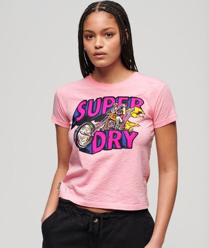 T-shirt Ajusté à Motif Fluo Motor Taille: 44 - Superdry - Modalova